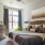 a bedroom with a large bed