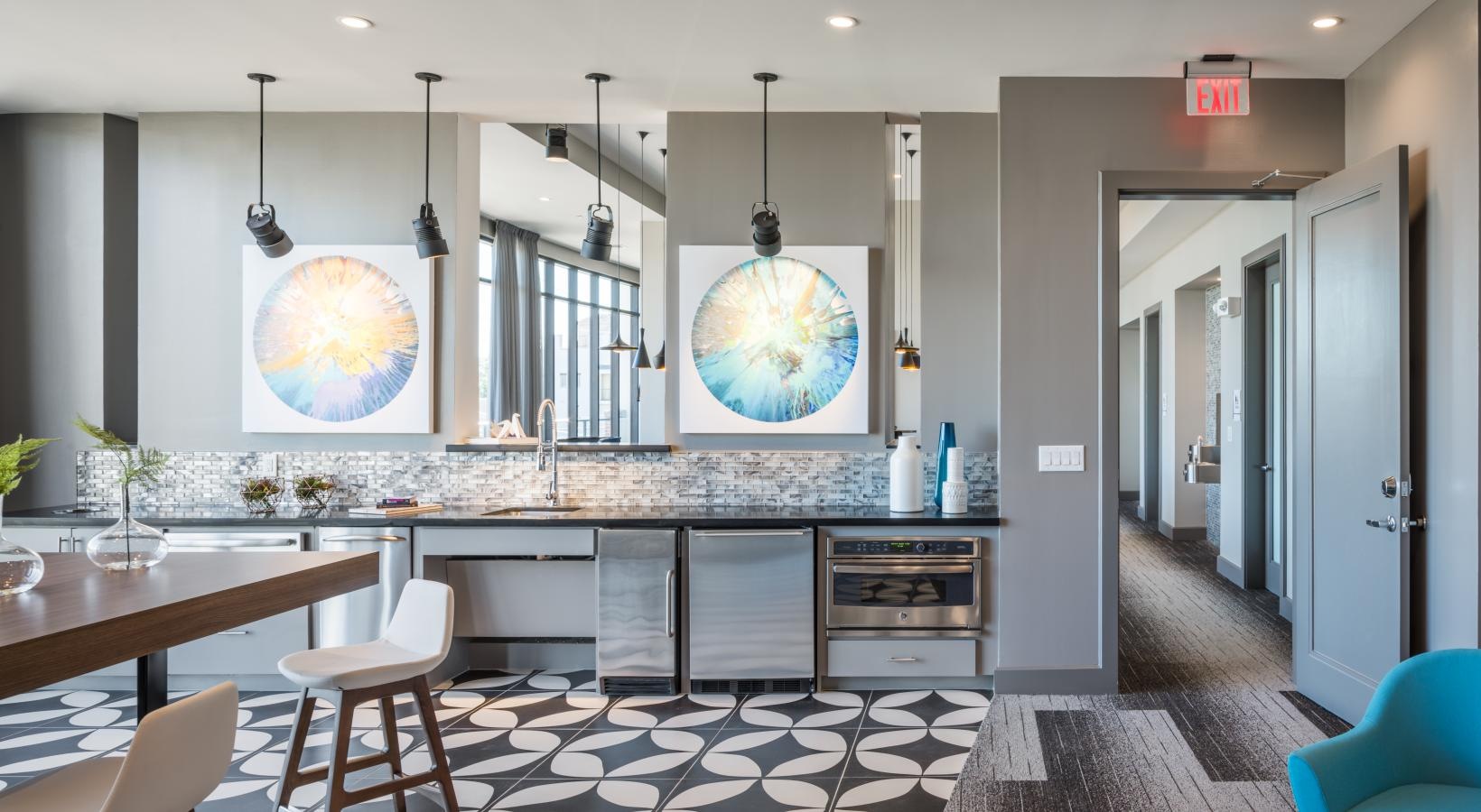 Take advantage of all Tinsley on the Park has to offer a kitchen with a marble island